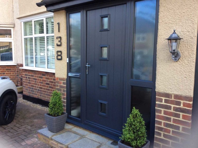 black upvc door