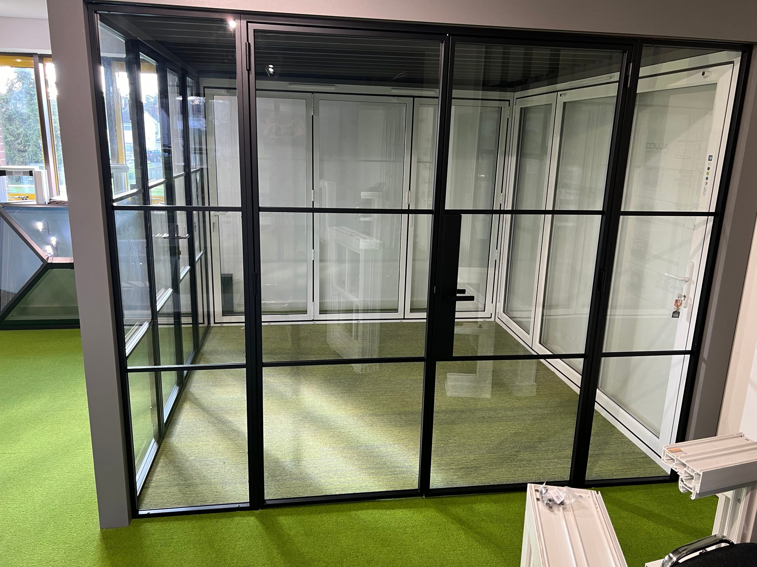 steel doors at our showroom